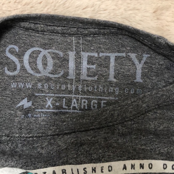 NWOT Men’s Society Short Sleeve T-shirt, XL, Gray - Picture 5 of 5